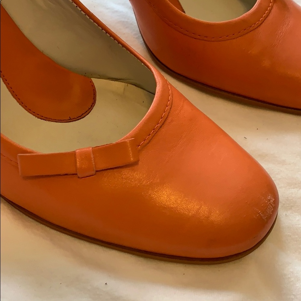 Nine West coral leather pumps size 8.5 m - Picture 2 of 8